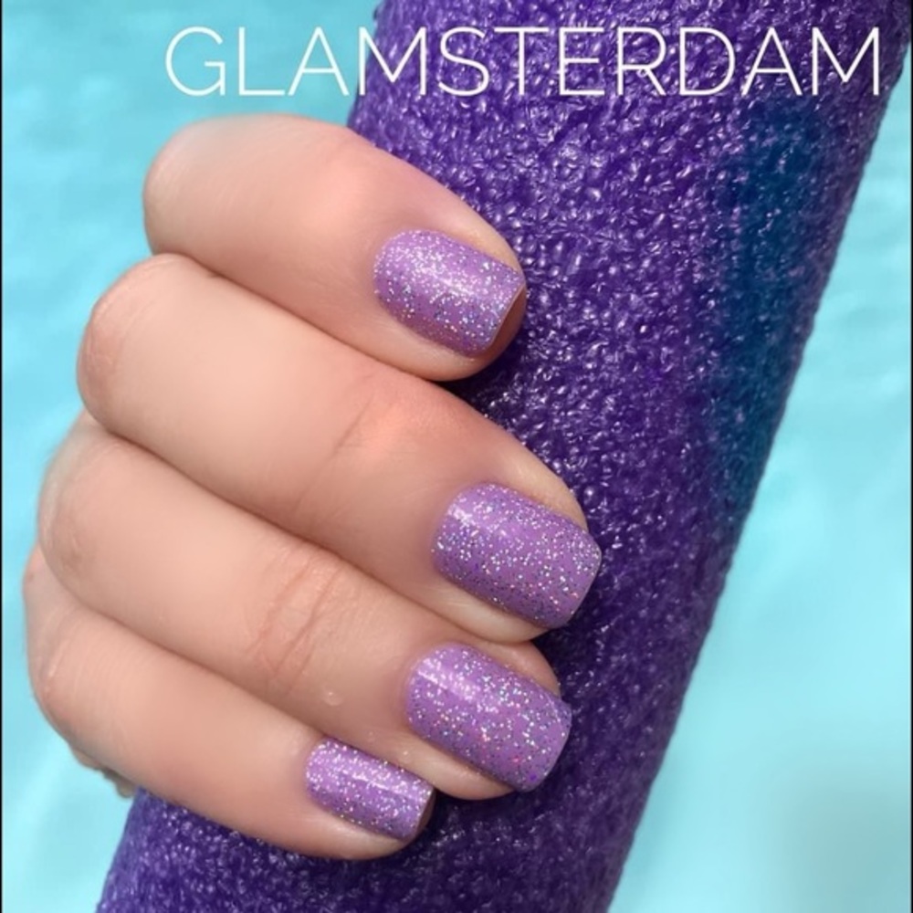 Color Street - Glamsterdam - soft lavender sparkle nail strip set